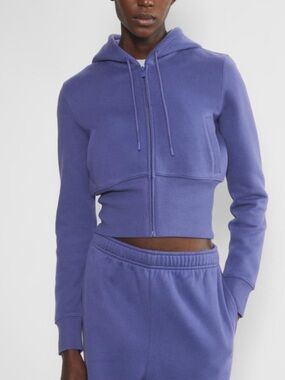 Cozy Sweatfleece Snug Hi-Rib Zip Hoodie Nightshade Blue
